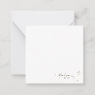Correspondance Carte de remerciement élégante de mariage contempo