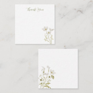 Correspondance Carte de remerciement Fleur blanche de jardin en f