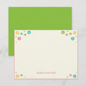 Correspondance Carte de remerciement Flower Power Flat (Devant / Derrière)