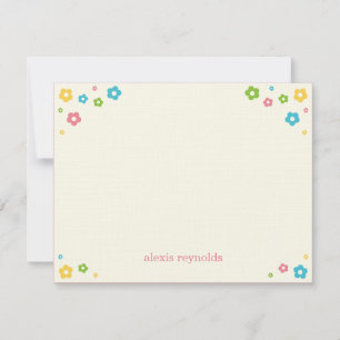 Correspondance Carte de remerciement Flower Power Flat