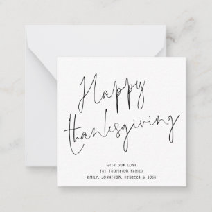 CORRESPONDANCE CARTE DE REMERCIEMENT "HAPPY THANKSGIVING" ÉCRITUR