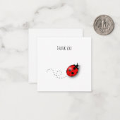 Correspondance Carte de remerciement mini Ladybug (Devant/Arrière en situation)