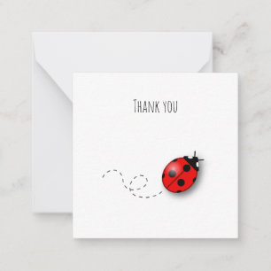 Correspondance Carte de remerciement mini Ladybug