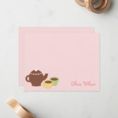 Correspondance Carte de remerciement/Note de remerciement pour fê (Devant/Arrière en situation)