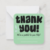 Correspondance Carte de remerciement pour bénévole : (Dos)