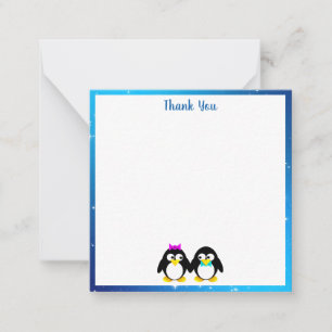 Correspondance Carte de remerciement pour couple de manchots