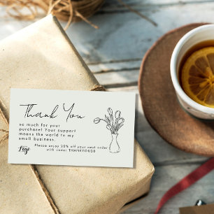 Correspondance Carte de Remerciement pour Votre Achat Petite Entr