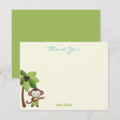 Correspondance Carte de remerciement Ukulele Monkey (Devant / Derrière)