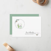 Correspondance Carte de remerciement unique de Noël (Devant/Arrière en situation)