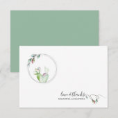 Correspondance Carte de remerciement unique de Noël (Devant / Derrière)