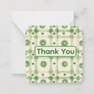 Correspondance Carte de remerciement verte
