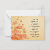 Correspondance Carte de remerciements à fleurs orange (Devant)