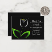 Correspondance Carte de remerciements Abstraite de tulipe blanche (Devant/Arrière en situation)