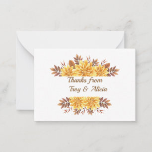 Correspondance Carte de remerciements Automne Leaves