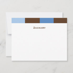 Correspondance Carte de remerciements Brown bleu Zachary