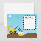 Correspondance Carte de remerciements d'anniversaire de construct (Devant / Derrière)