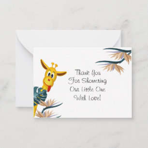 Correspondance Carte de remerciements de Baby shower Tropical Cut