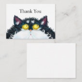 Correspondance Carte de remerciements de chat Yellow Eyes (Devant / Derrière)
