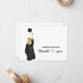 Correspondance Carte de remerciements de diplôme (Devant/Arrière en situation)