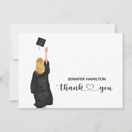Correspondance Carte de remerciements de diplôme (Devant)