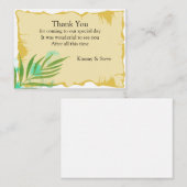 Correspondance Carte de remerciements de feuille tropicale (Devant / Derrière)