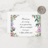 Correspondance Carte de remerciements de fleurs d'aquarelle (Devant/Arrière en situation)