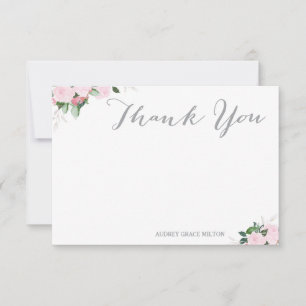 Correspondance Carte de remerciements de fleurs florales