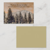 Correspondance Carte de remerciements de la pinède neigeuse (Devant / Derrière)
