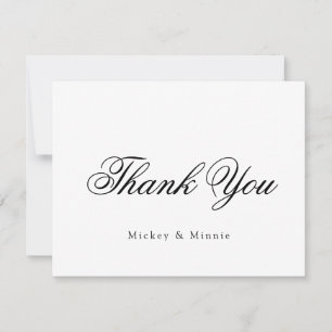 Correspondance Carte de remerciements de mariage élégant au style