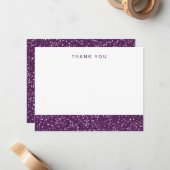 Correspondance Carte de remerciements de Parties scintillant en o (Devant/Arrière en situation)