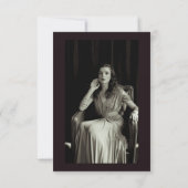 Correspondance Carte de remerciements de photos funéraires à fleu (Dos)