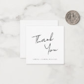 Correspondance Carte de remerciements de script minimal (Devant/Arrière en situation)