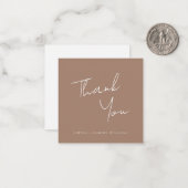 Correspondance Carte de remerciements de script minimal (Devant/Arrière en situation)