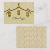 Correspondance Carte de remerciements de style Lampe islamique (Devant / Derrière)