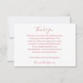 Correspondance Carte de remerciements de Sympathie funéraire de C (Devant)