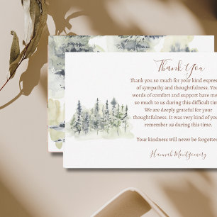 Correspondance Carte de remerciements de sympathie pour les funér