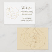 Correspondance Carte de remerciements de Sympathie Rose Gold Line (Devant / Derrière)