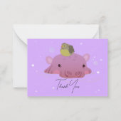 Correspondance Carte de remerciements des hippopotames et des ois (Devant)