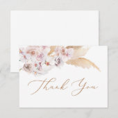 Correspondance Carte de remerciements désertique Pampas Grass (Devant / Derrière)