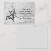 Correspondance Carte de remerciements d'hiver (Devant / Derrière)