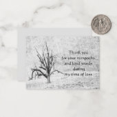 Correspondance Carte de remerciements d'hiver (Devant/Arrière en situation)