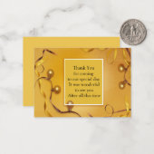 Correspondance Carte de remerciements d'ornement de balle (Devant/Arrière en situation)