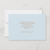 Correspondance Carte de remerciements du désert bleu Pampas Grass (Dos)