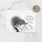 Correspondance Carte de remerciements Feuille tombé (Devant/Arrière en situation)