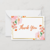 Correspondance Carte de remerciements floral simple (Devant)