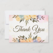 Correspondance Carte de remerciements floral simple (Devant)