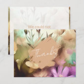 Correspondance Carte de remerciements floral spécial (Devant / Derrière)