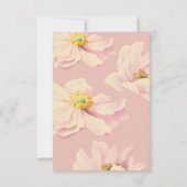 Correspondance Carte de remerciements funéraire Anémonique Rose,  (Dos)