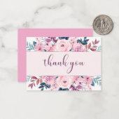 Correspondance carte de remerciements imprimable élégant (Devant/Arrière en situation)