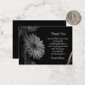 Correspondance Carte de remerciements isolée de tournesol (Devant/Arrière en situation)